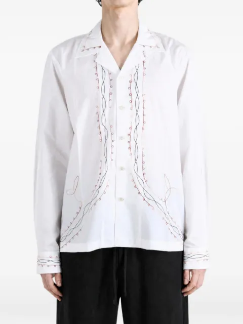 BODE embroidered long-sleeve shirt