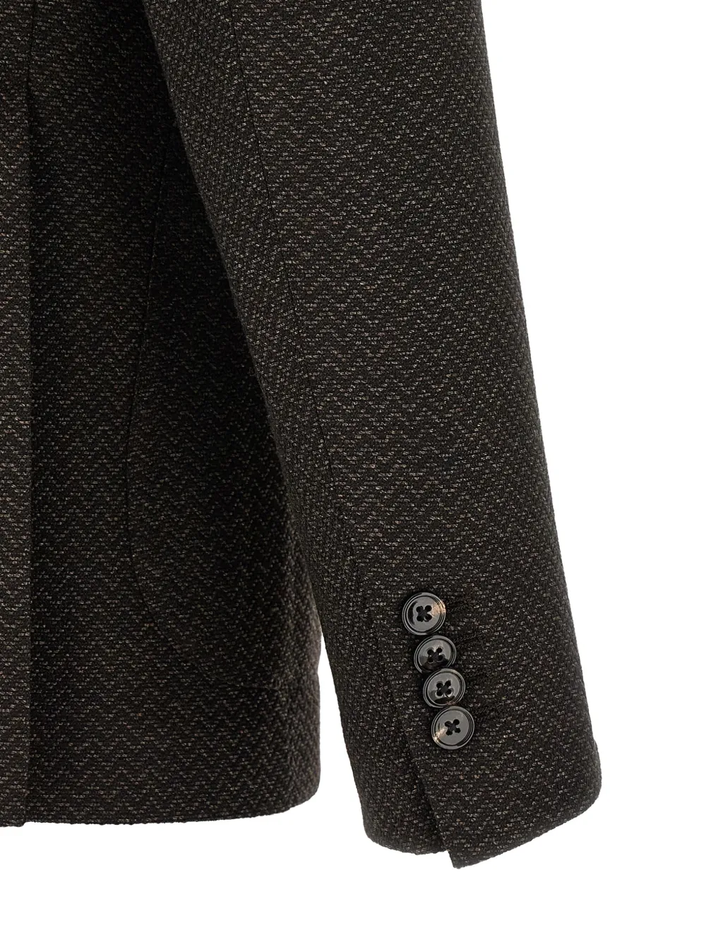 Tagliatore Montecarlo blazer met dubbele rij knopen en visgraatpatroon Bruin