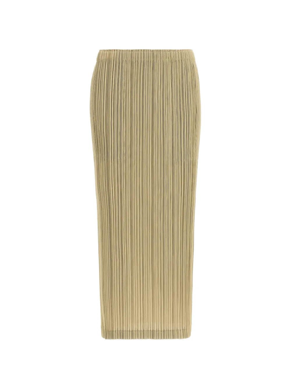 Pleats Please Issey Miyake Thicker pleated midi straight skirt - Toni neutri