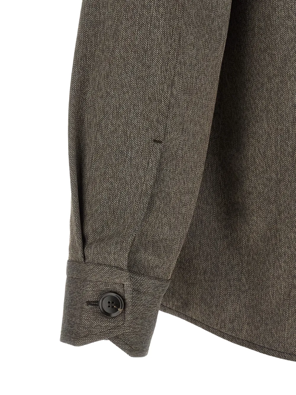 Brioni Gemêleerd overhemd Bruin