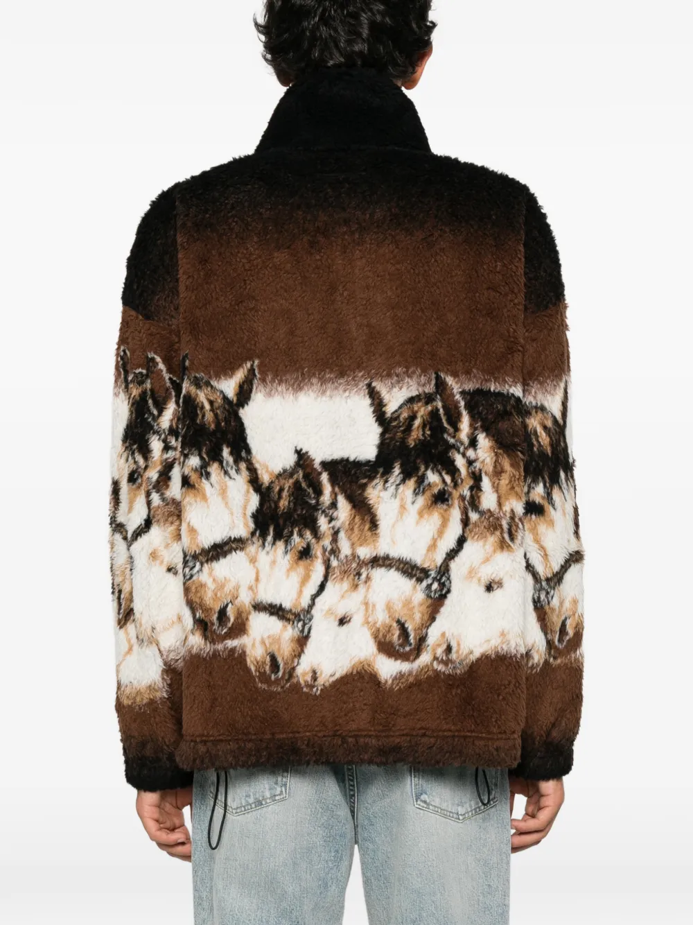 MM6 Maison Margiela Hoodie met ruiterprint Bruin