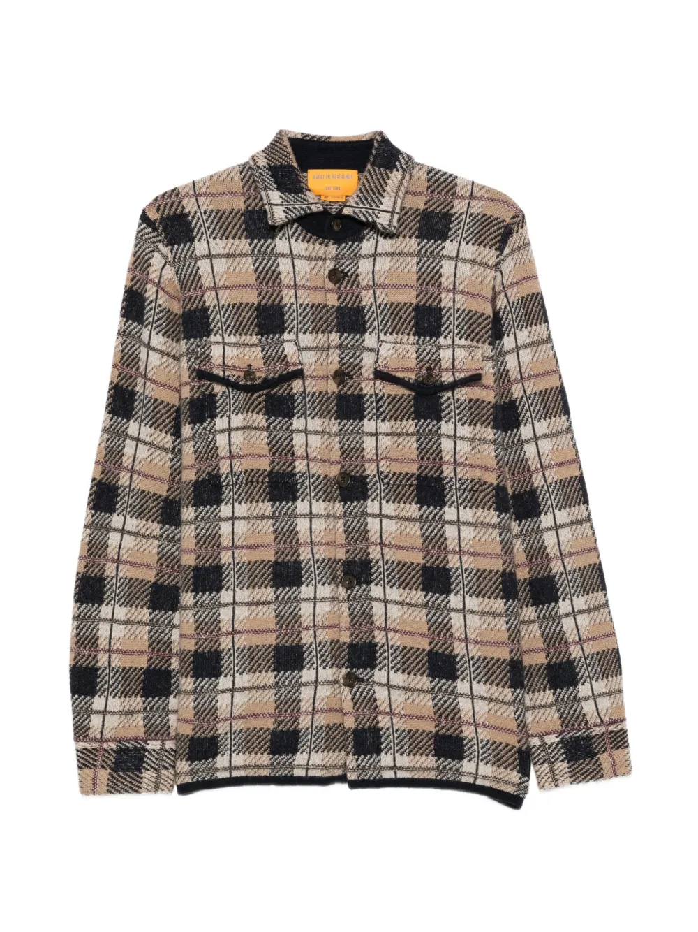 Guest In Residence check-pattern overshirt - Toni neutri