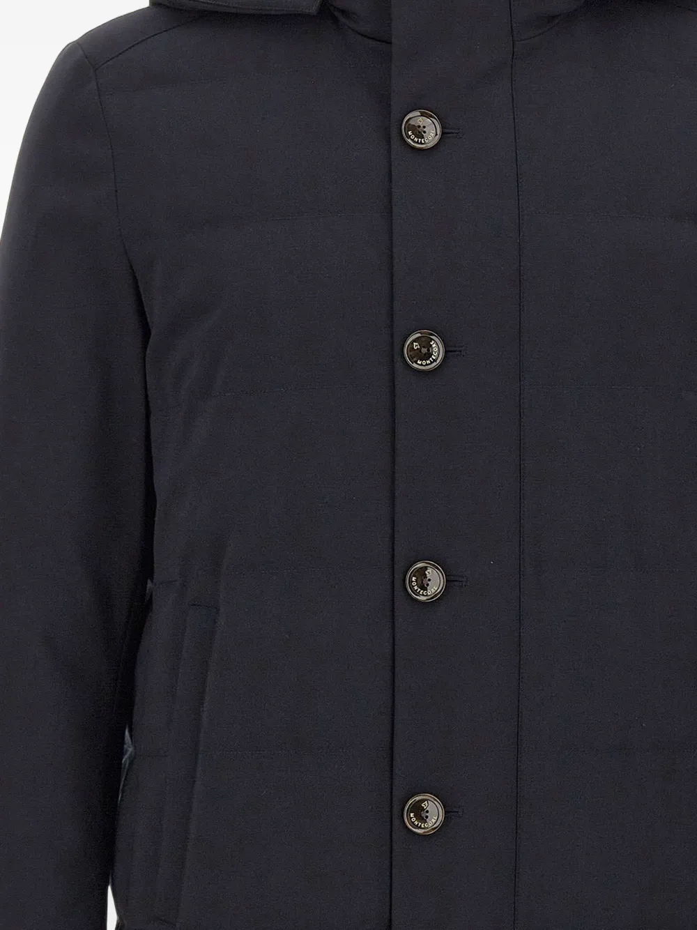Montecore hooded quilted coat Blauw