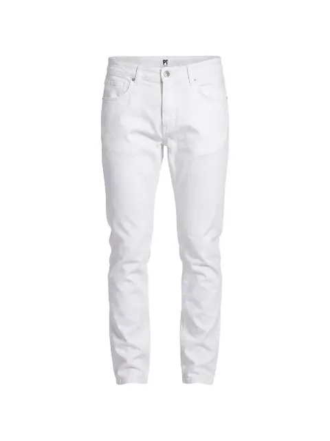 PT Torino slim-fit logo-patch jeans