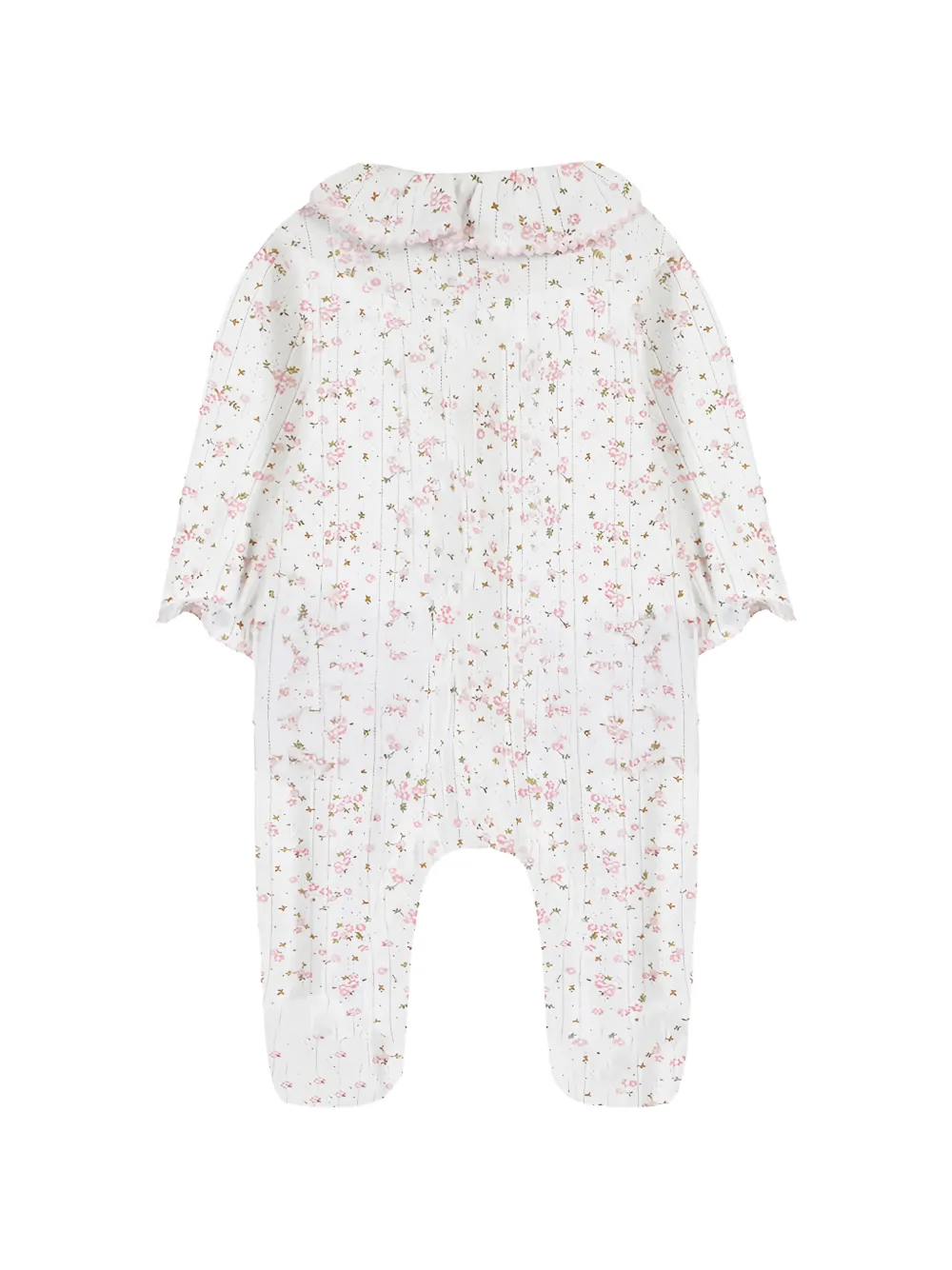 Tartine Et Chocolat Pyjama met bloemen-print en ruches Wit