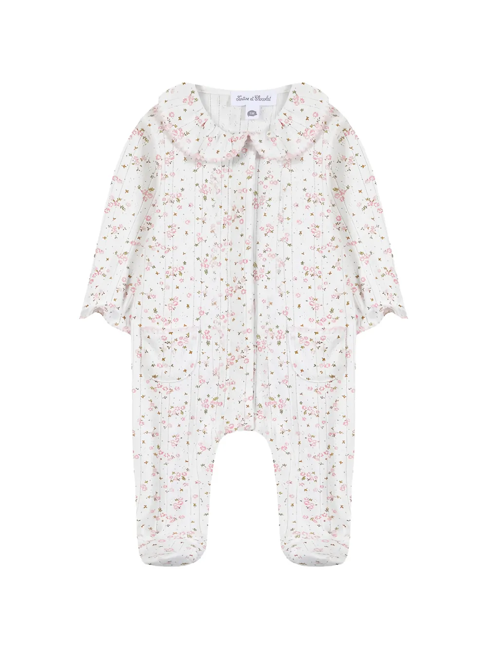 Tartine Et Chocolat floral-print ruffled pajamas - Bianco