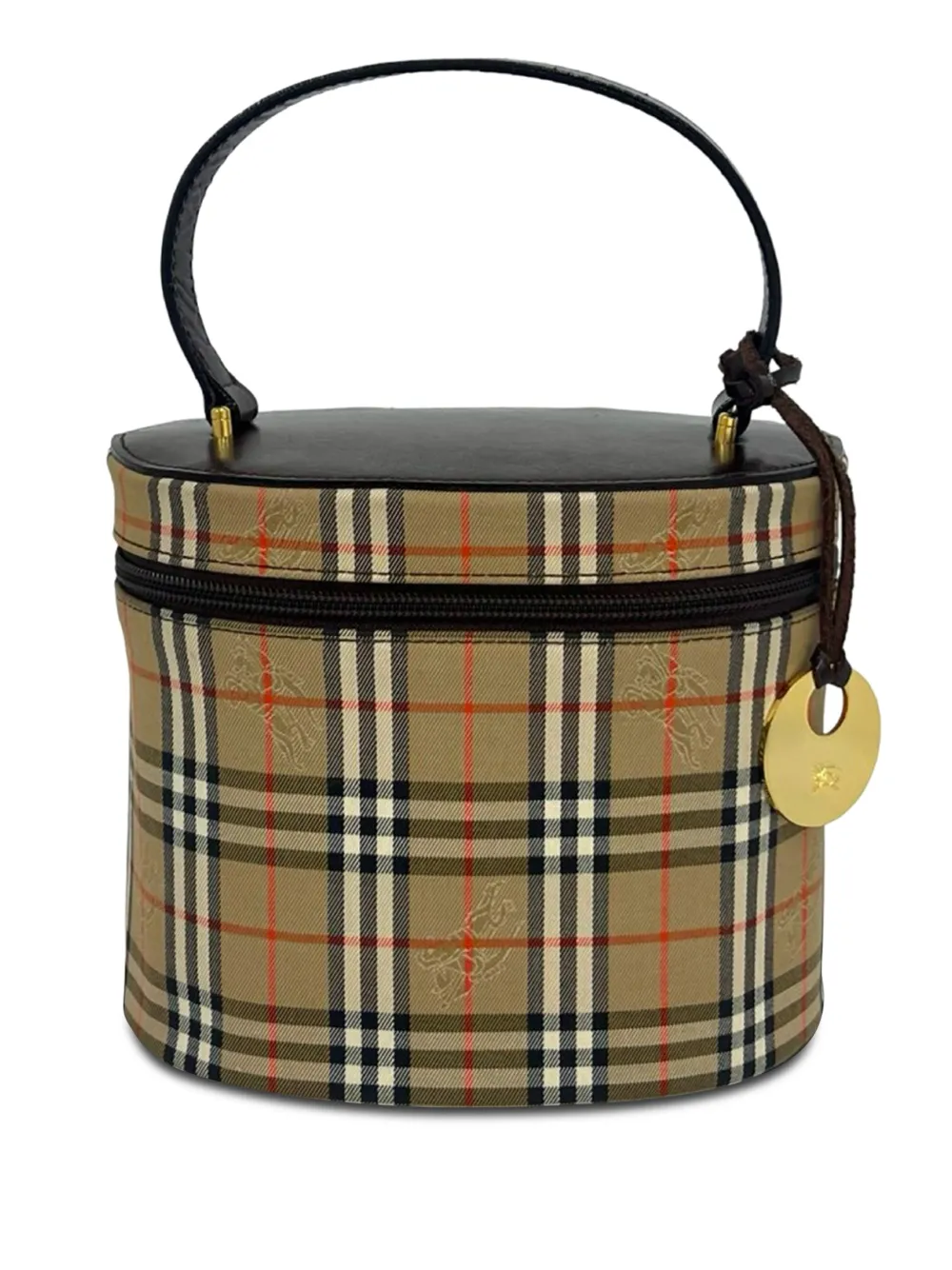 Burberry Pre-Owned 1980-1990 Haymarket Check Canvas vanity bag - Toni neutri