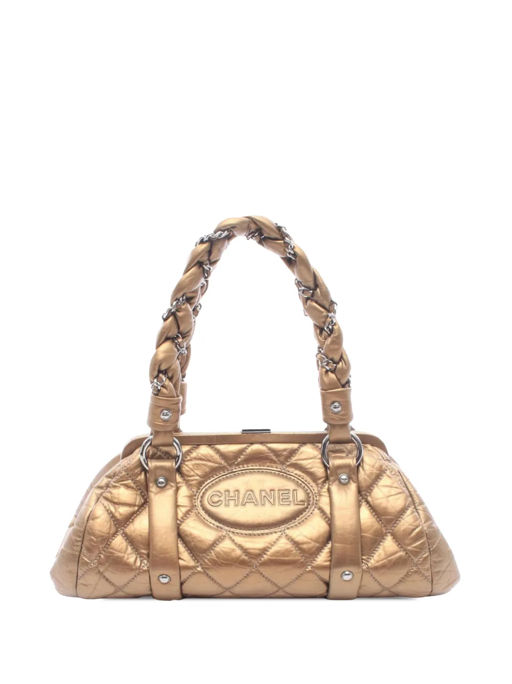 CHANEL Pre-Owned 2005-2006 Lambskin Lady Braid shoulder bag - Marrone