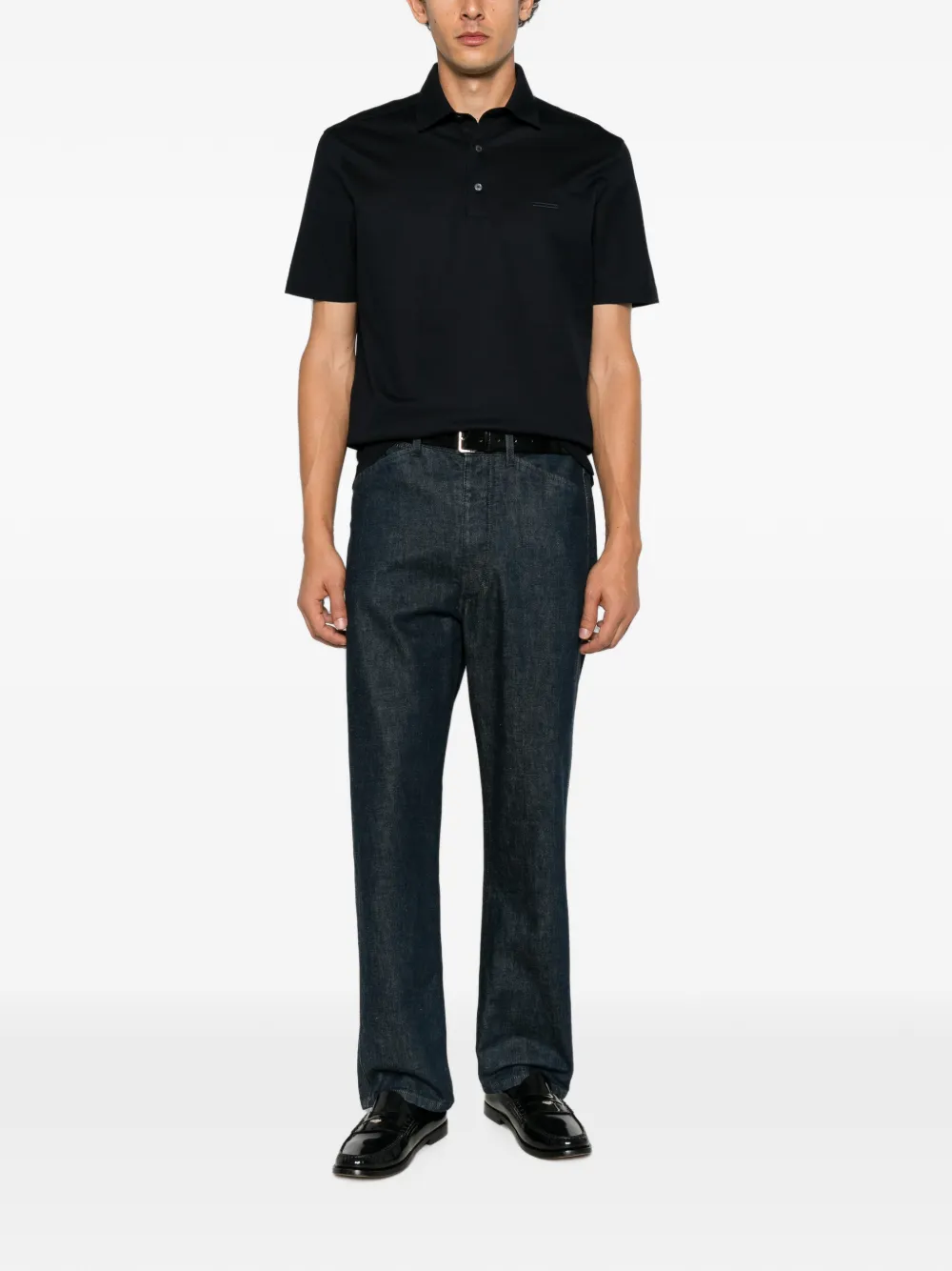 Zegna short-sleeve polo shirt Blauw