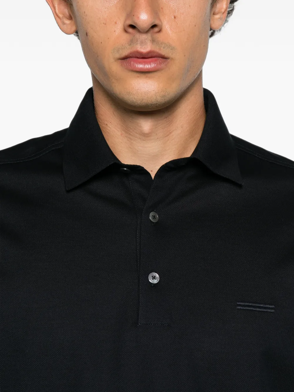 Zegna short-sleeve polo shirt Blauw
