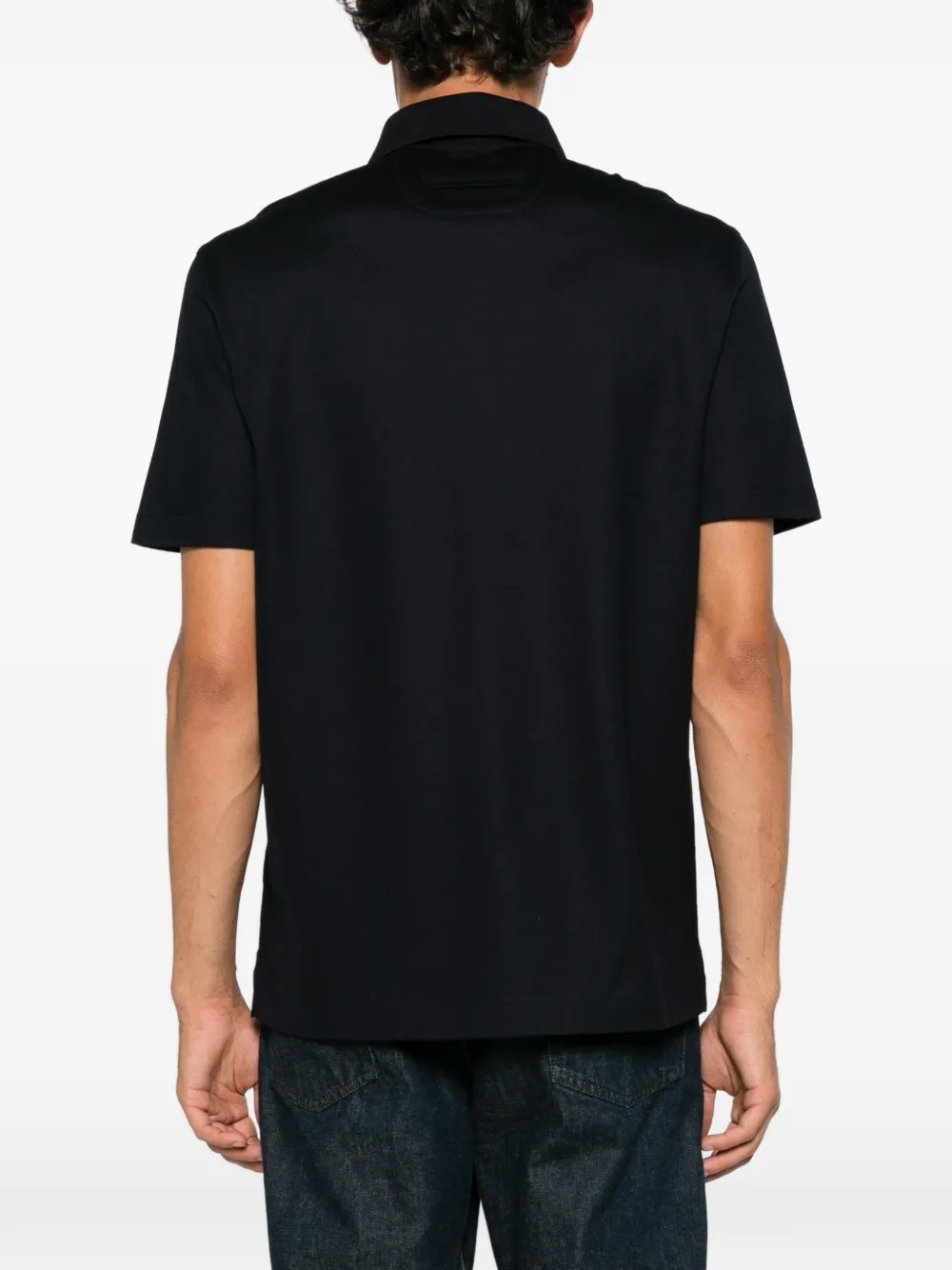 Zegna short-sleeve polo shirt Blauw