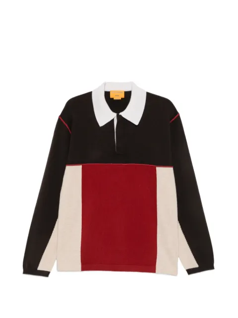 Guest In Residence colour-block long-sleeve polo shirt