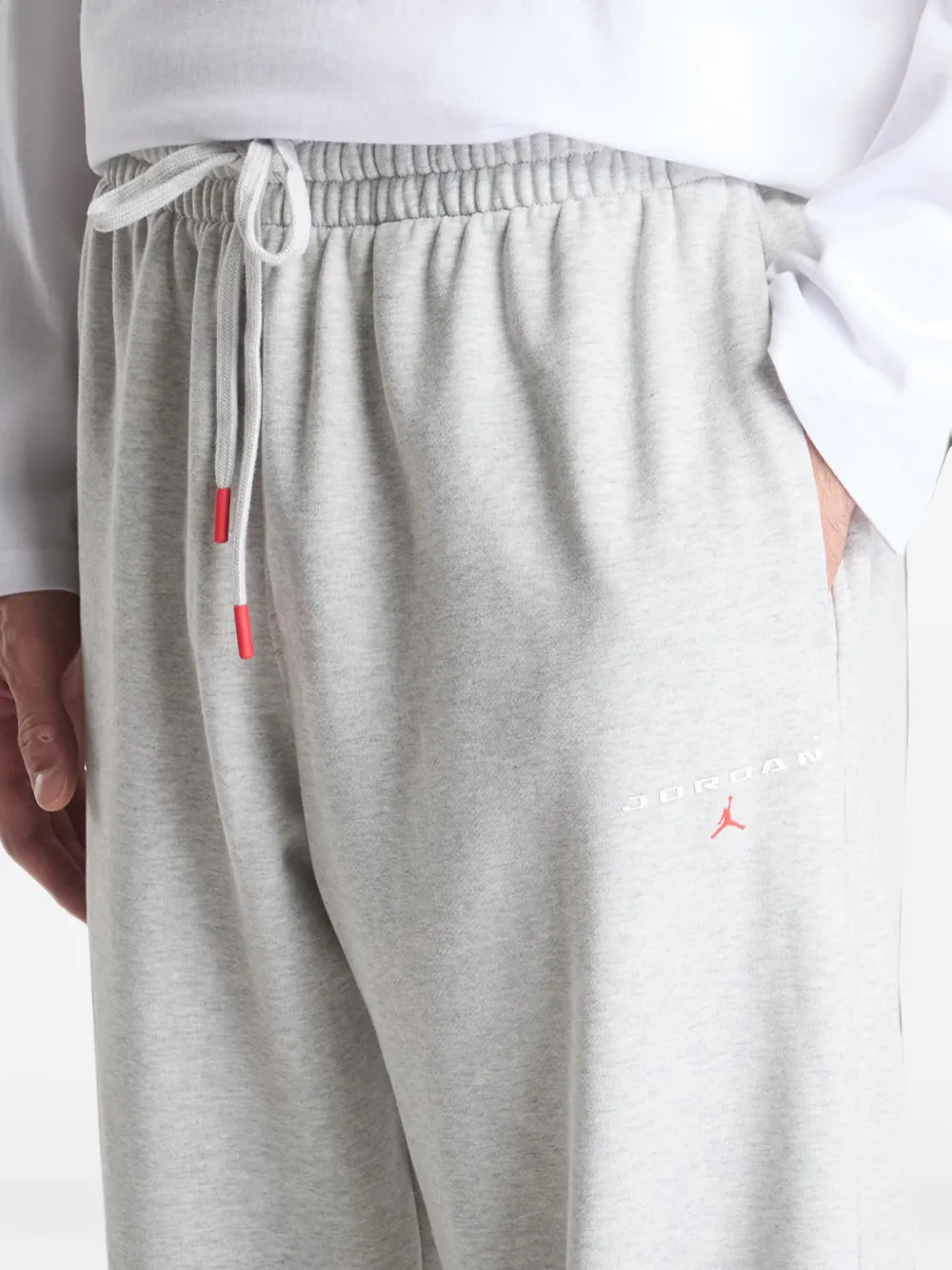 Jordan Flight logo detail drawstring track pants Grijs