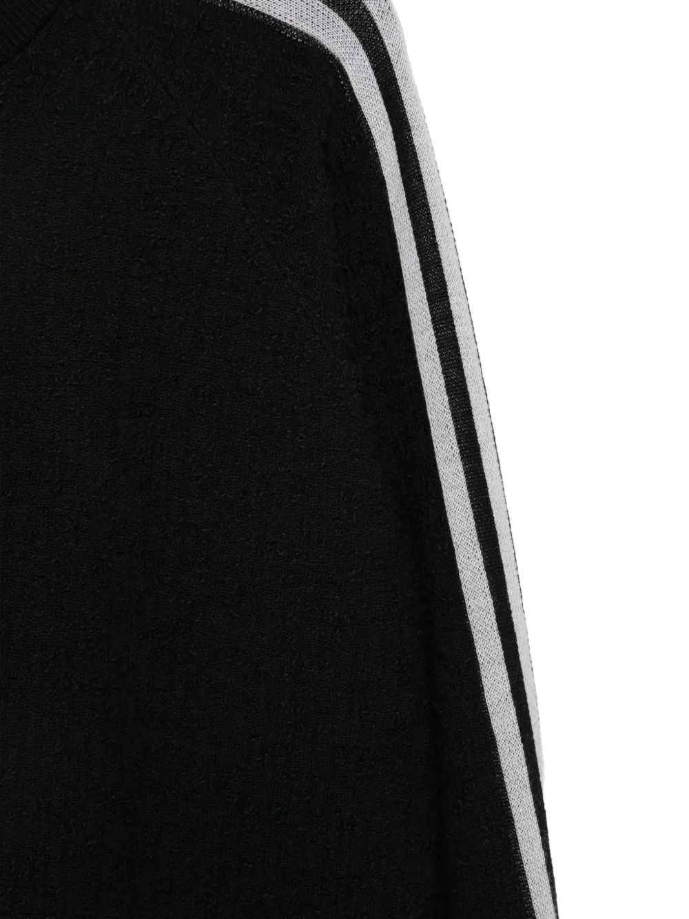 Y-3 Sweater met zijstreep en franje Zwart