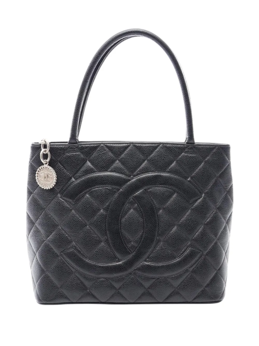 CHANEL Pre-Owned 2000-2002 Caviar Medallion tote bag - Nero