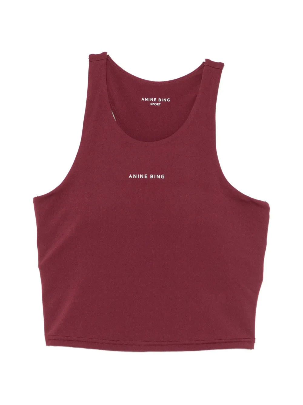 ANINE BING Elina logo-print racerback top