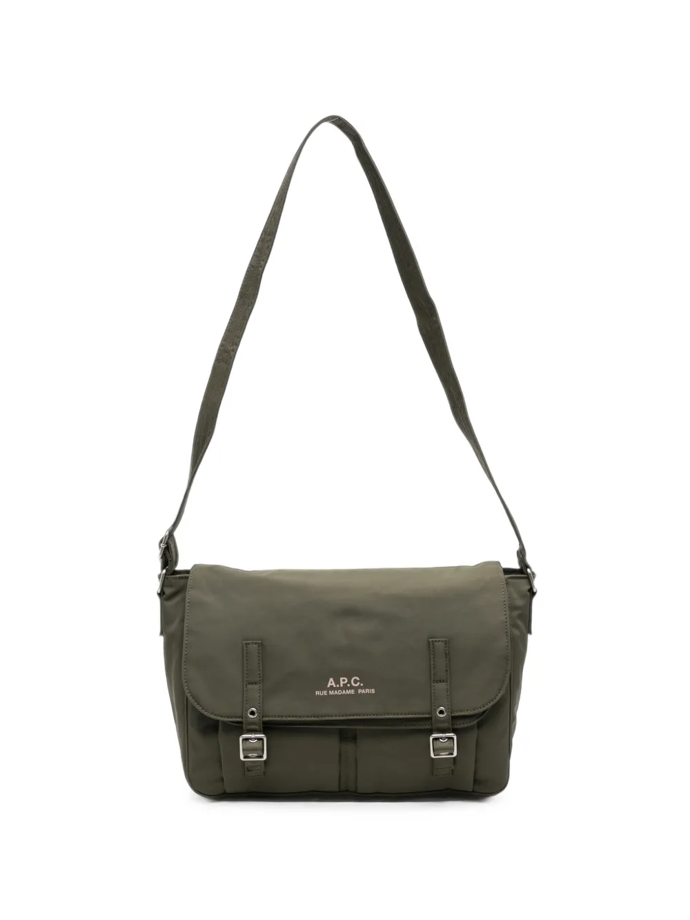 A.P.C. buckle-fastening messenger bag - Verde