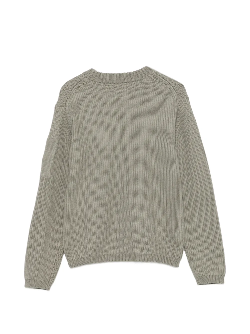 C.P. Company Kids ribbed-knit lens-detail sweater Grijs
