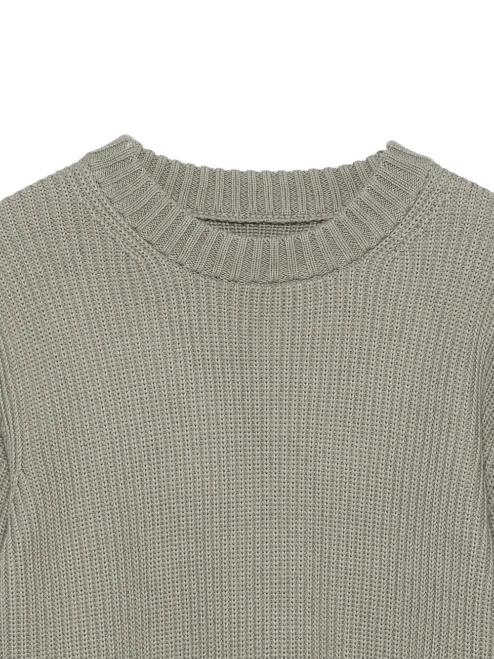 C.P. Company Kids ribbed-knit lens-detail sweater Grijs