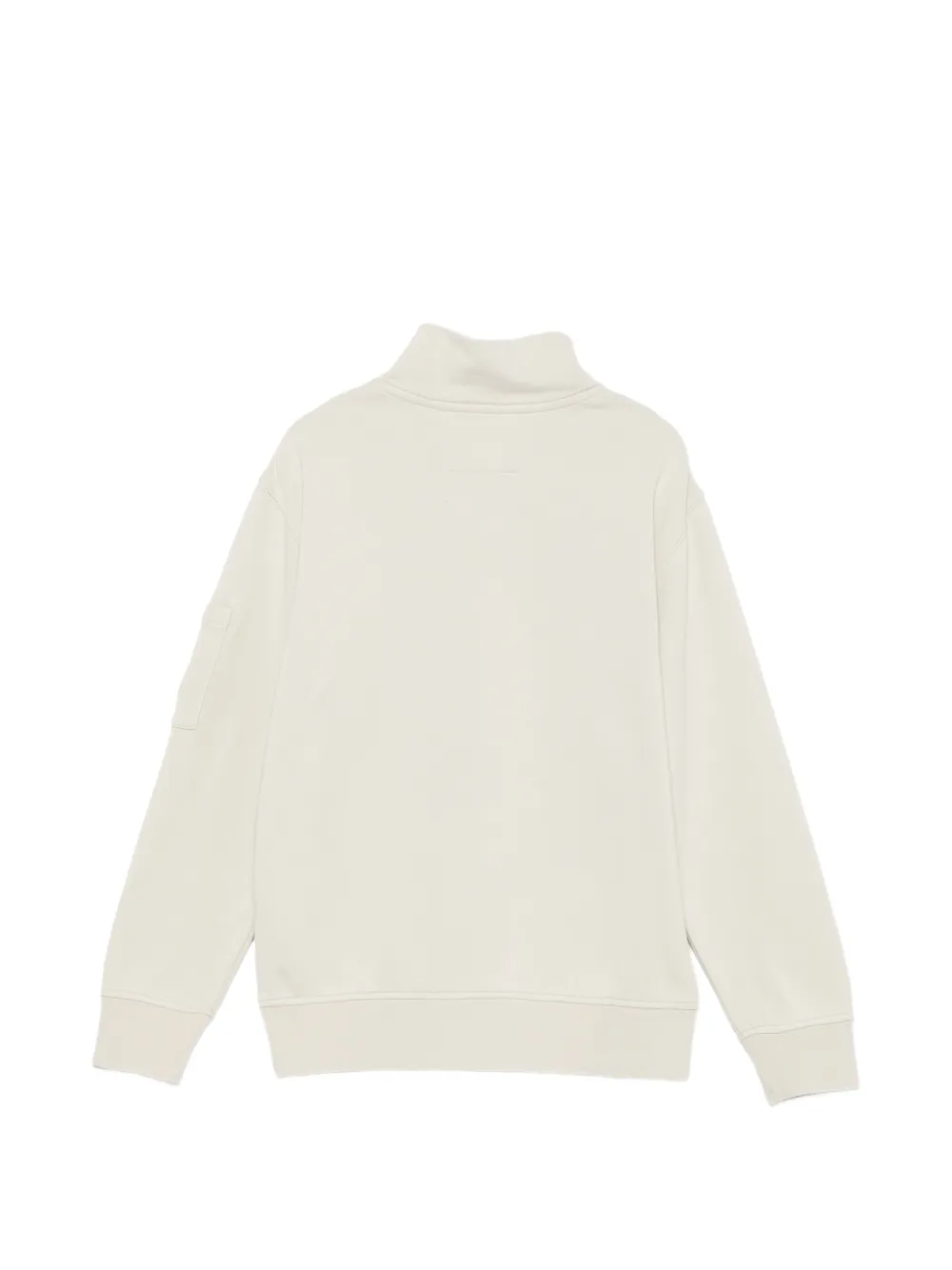 C.P. Company Kids Lens-detail quarter-zip sweatshirt Grijs