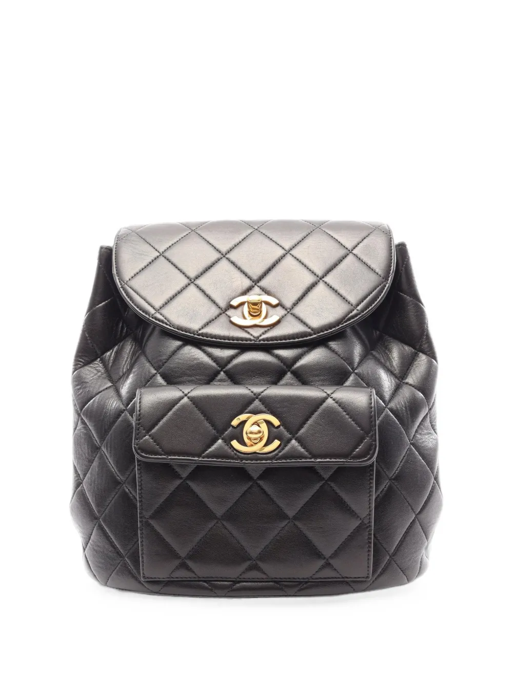 CHANEL Pre-Owned 1996-1997 Matelassé turn-lock backpack - Nero
