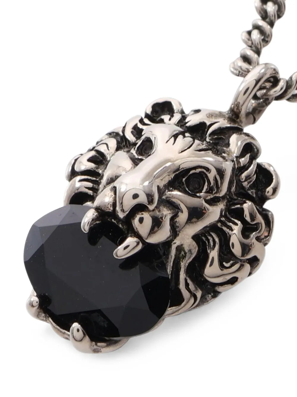 Gucci Pre-Owned 2010s Lion Head Halskette mit Anhänger - Silber