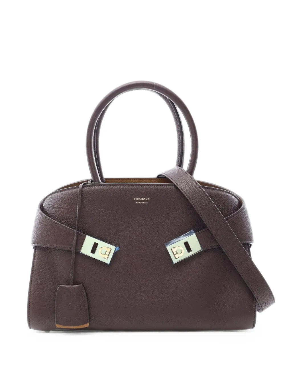 Ferragamo Pre-Owned Medium Hug leather tote bag - Marrone