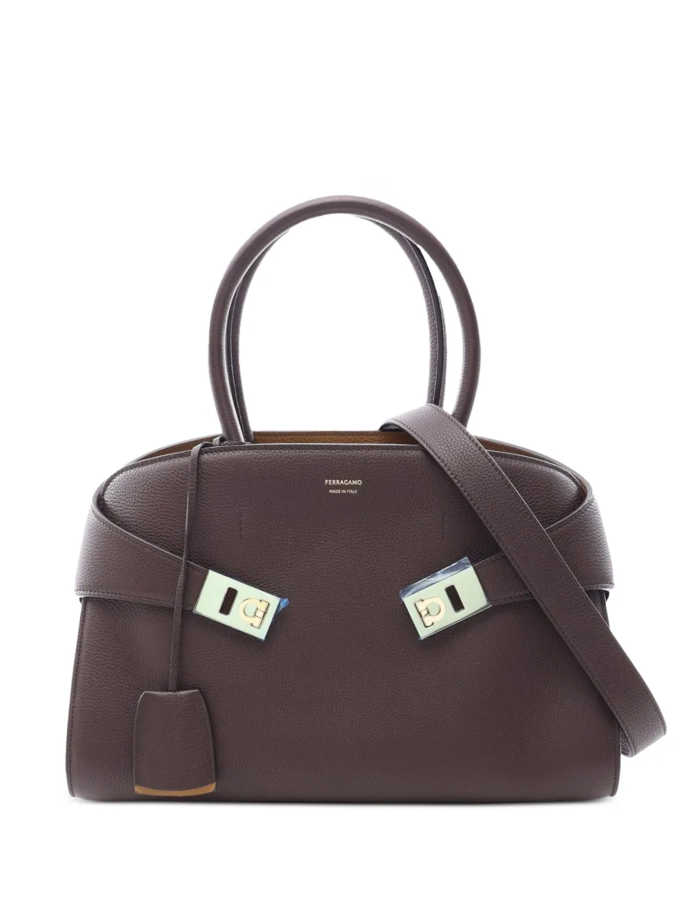 Ferragamo Pre-Owned Medium Hug leather tote bag - Marrone