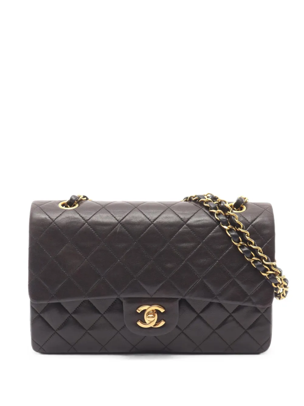 CHANEL Pre-Owned 1994-1996 Matelassé Double Flap Schultertasche - Schwarz