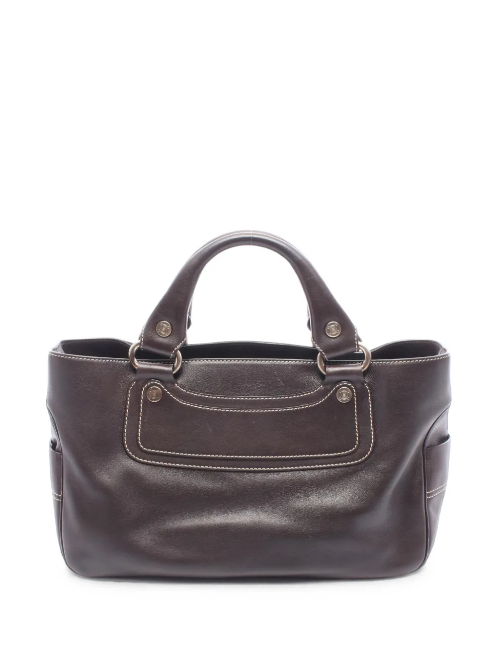 Celine Pre-Owned 2000s Boogie topstitching tote bag - Marrone