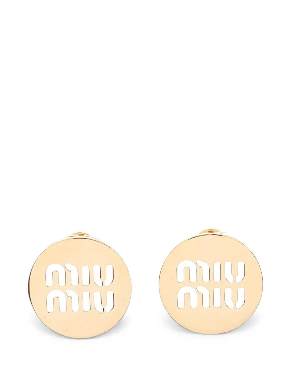 Miu Miu Pre-Owned round-shape earrings - Oro