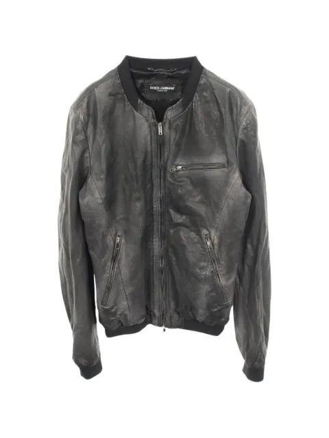 Dolce & Gabbana Pre-Owned 2000s leather bomber jacket
