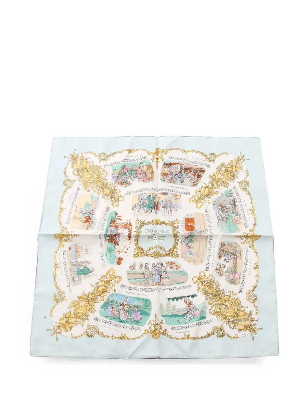 Hermès Pre-Owned 2000s Chansons de France scarf - Bianco