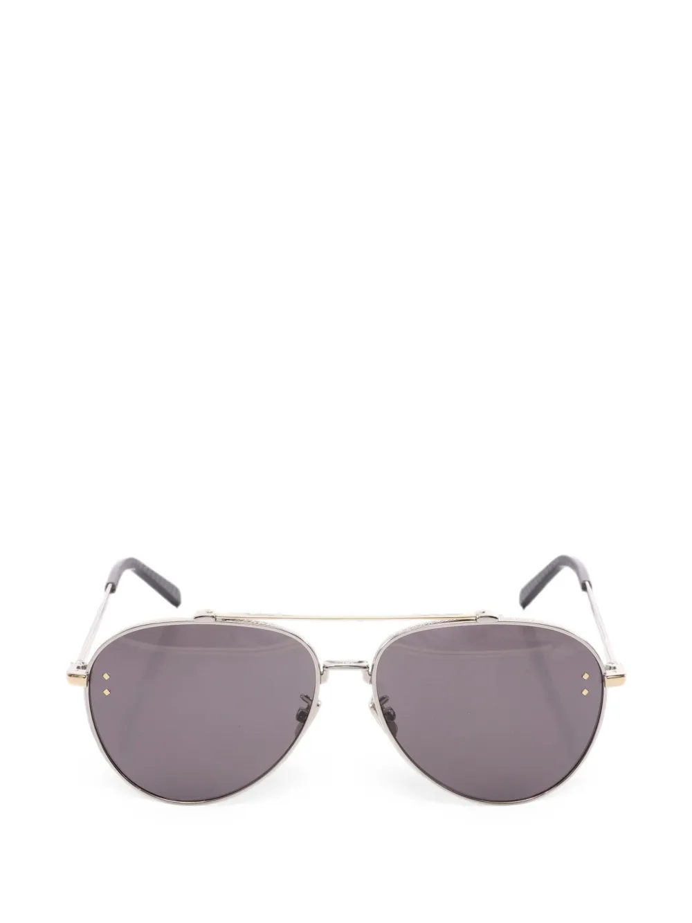 Christian Dior Pre-Owned 2010s CD Diamond Pilotenbrille - Silber