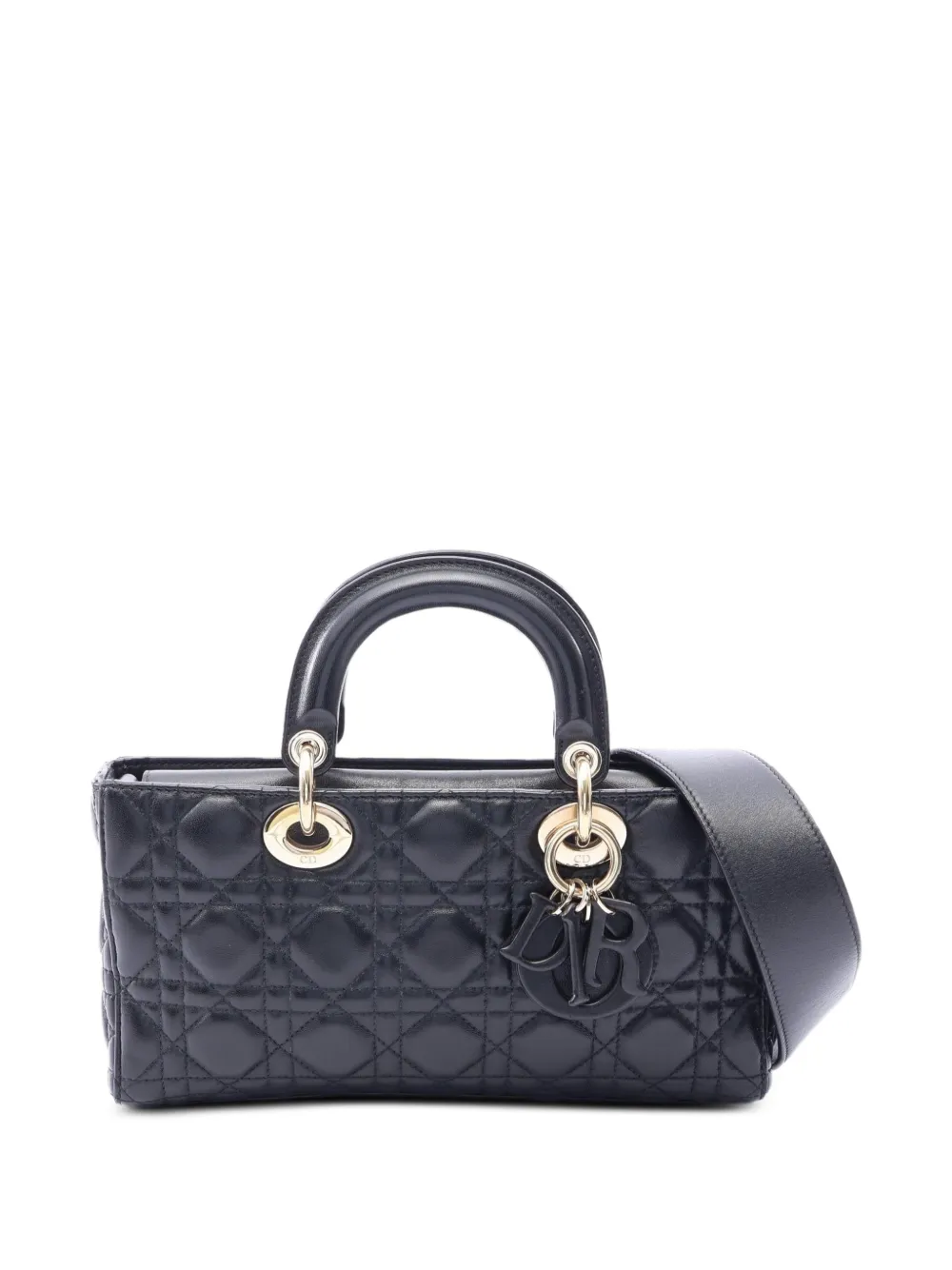 Christian Dior Pre-Owned 2010s mittelgroßer Cannage Lady D-Joy Tote Bag - Schwarz