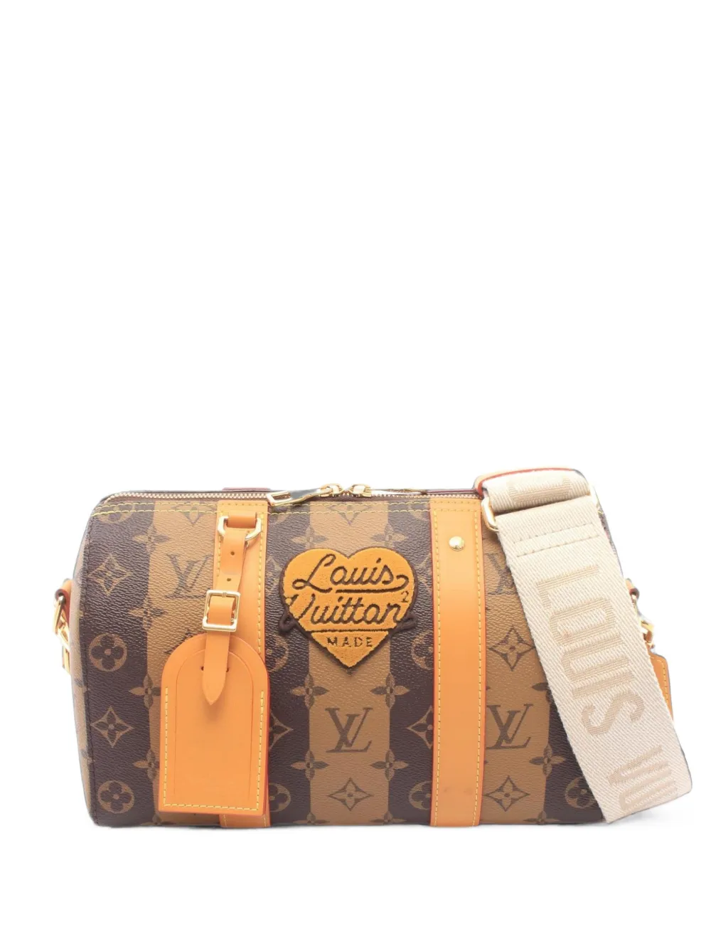 Louis Vuitton Pre-Owned 2010s x NIGO Keepall Schultertasche mit Monogramm - Braun