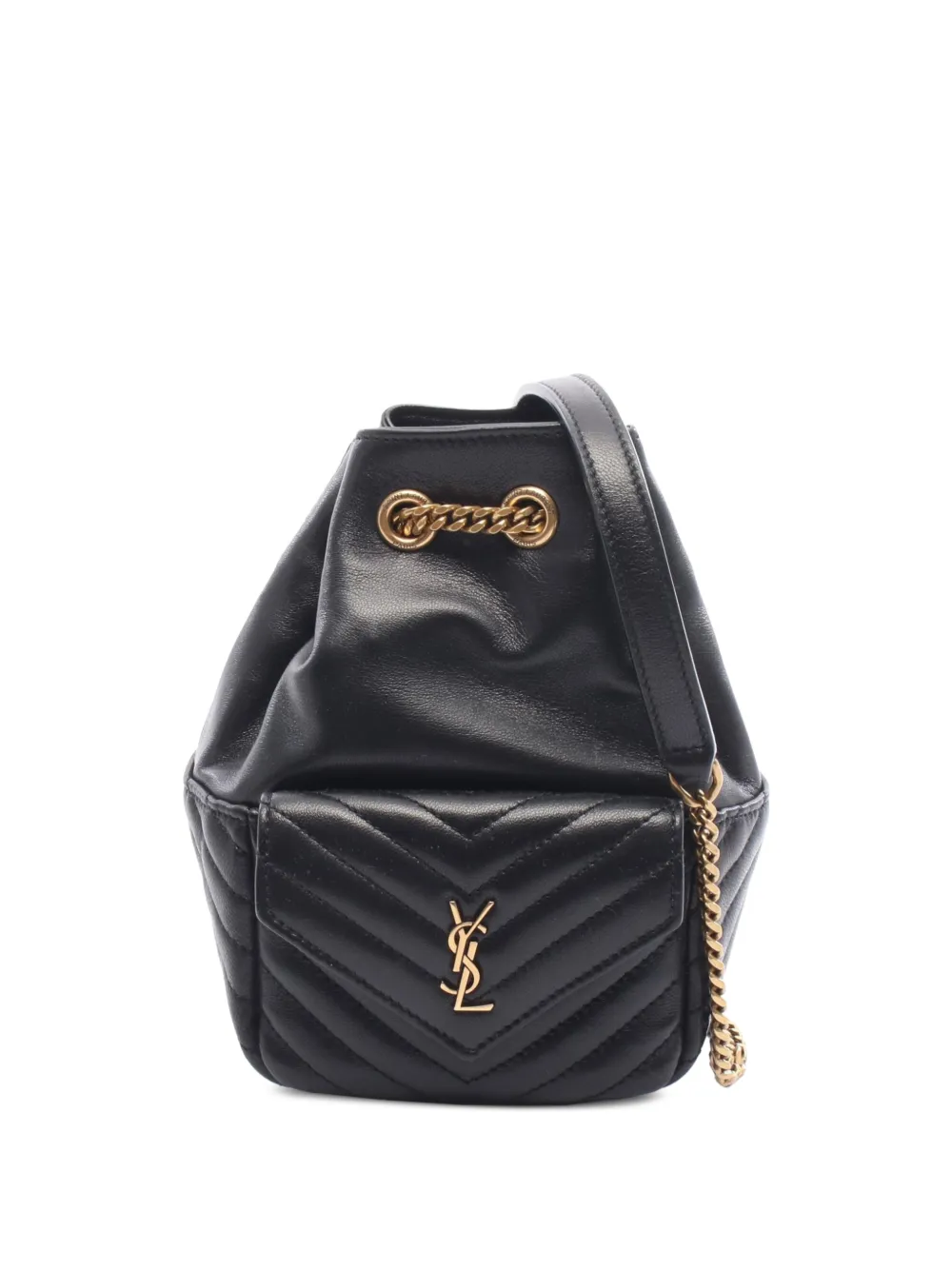 Saint Laurent Pre-Owned mini sac seau Joe matelassé (années 2020) - Noir
