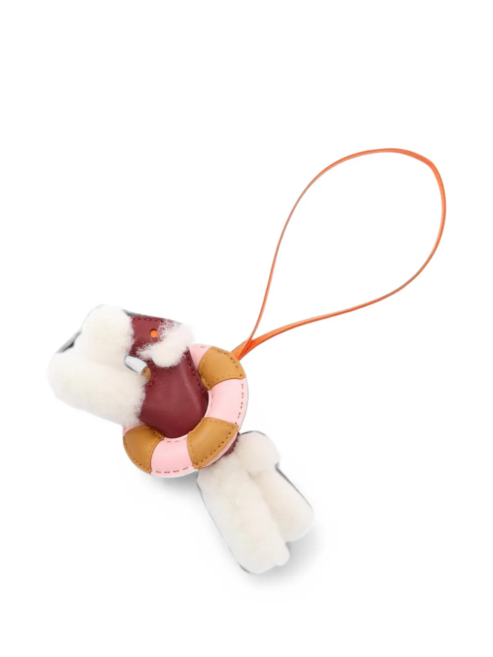 Hermès Pre-Owned 2026 Budy A la Mer shearling-trim charm - Bianco
