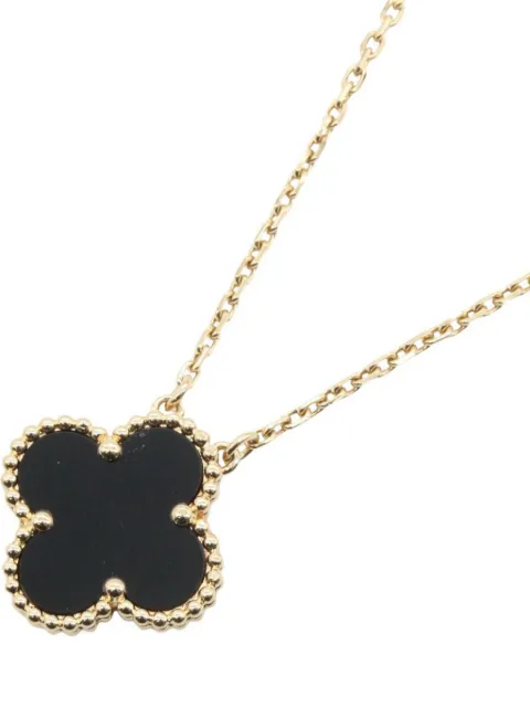 Van Cleef & Arpels Pre-Owned 2010s Vintage Alhambra onyx necklace