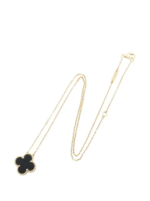 Van Cleef & Arpels Pre-Owned 2010s Vintage Alhambra onyx necklace