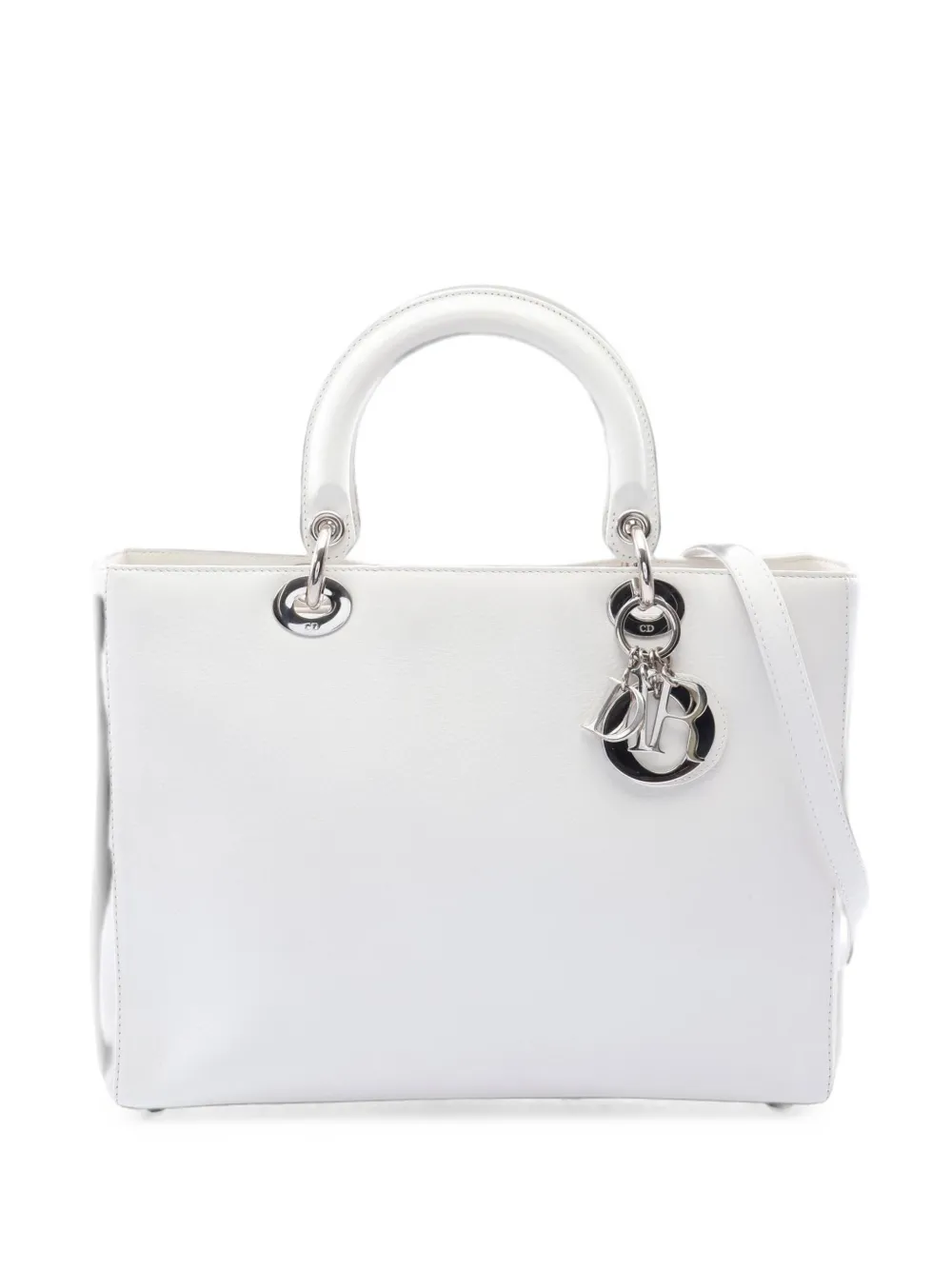 Christian Dior Pre-Owned 2000s large Lady Dior tote bag - Bianco