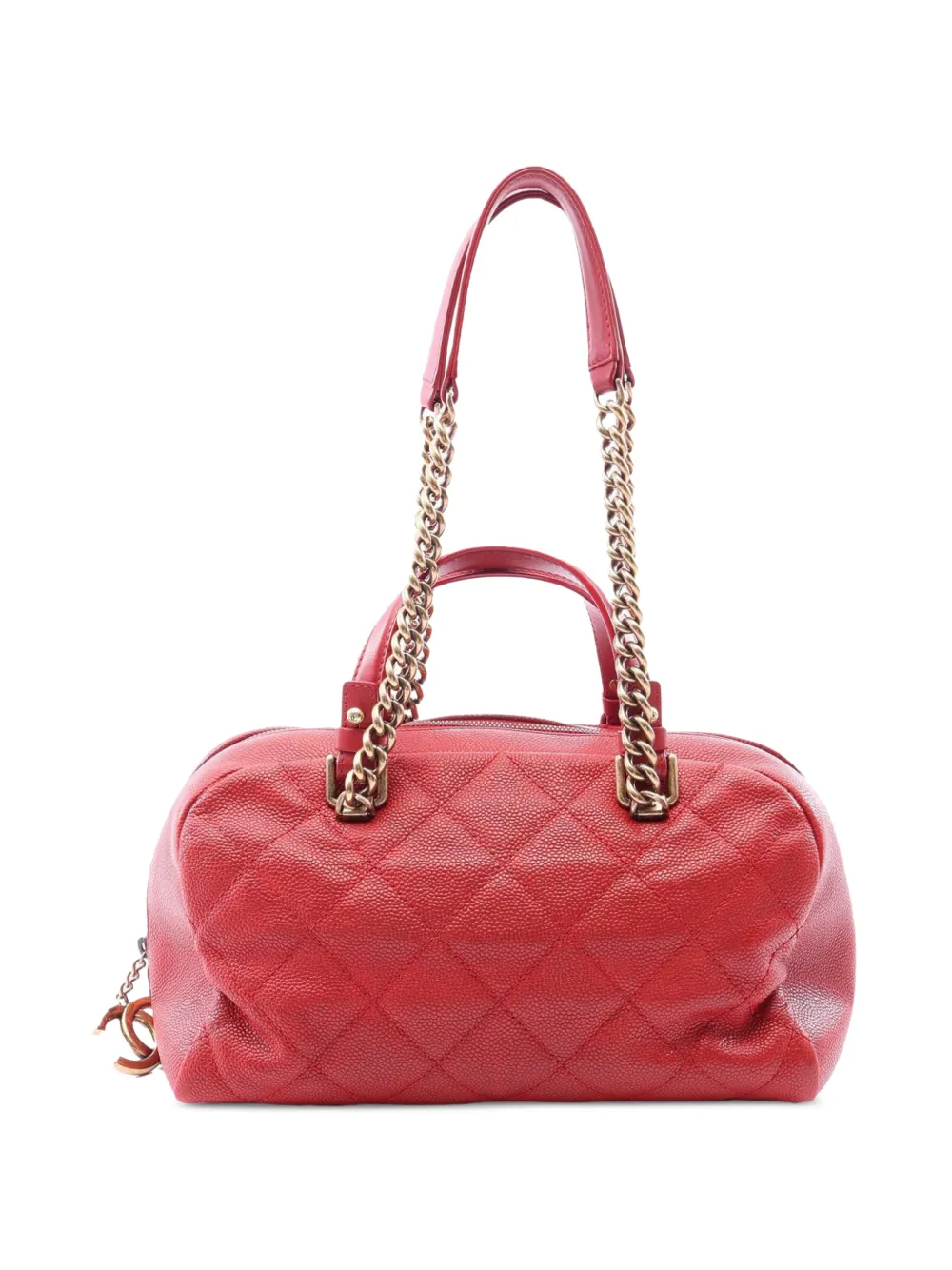 CHANEL Pre-Owned sac porté épaule matelassé Bowling Bag (2012-2013) - Rouge