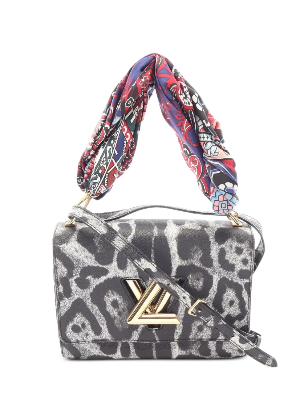 Louis Vuitton Pre-Owned 2016 MM Twist leopard-print tote bag - Black