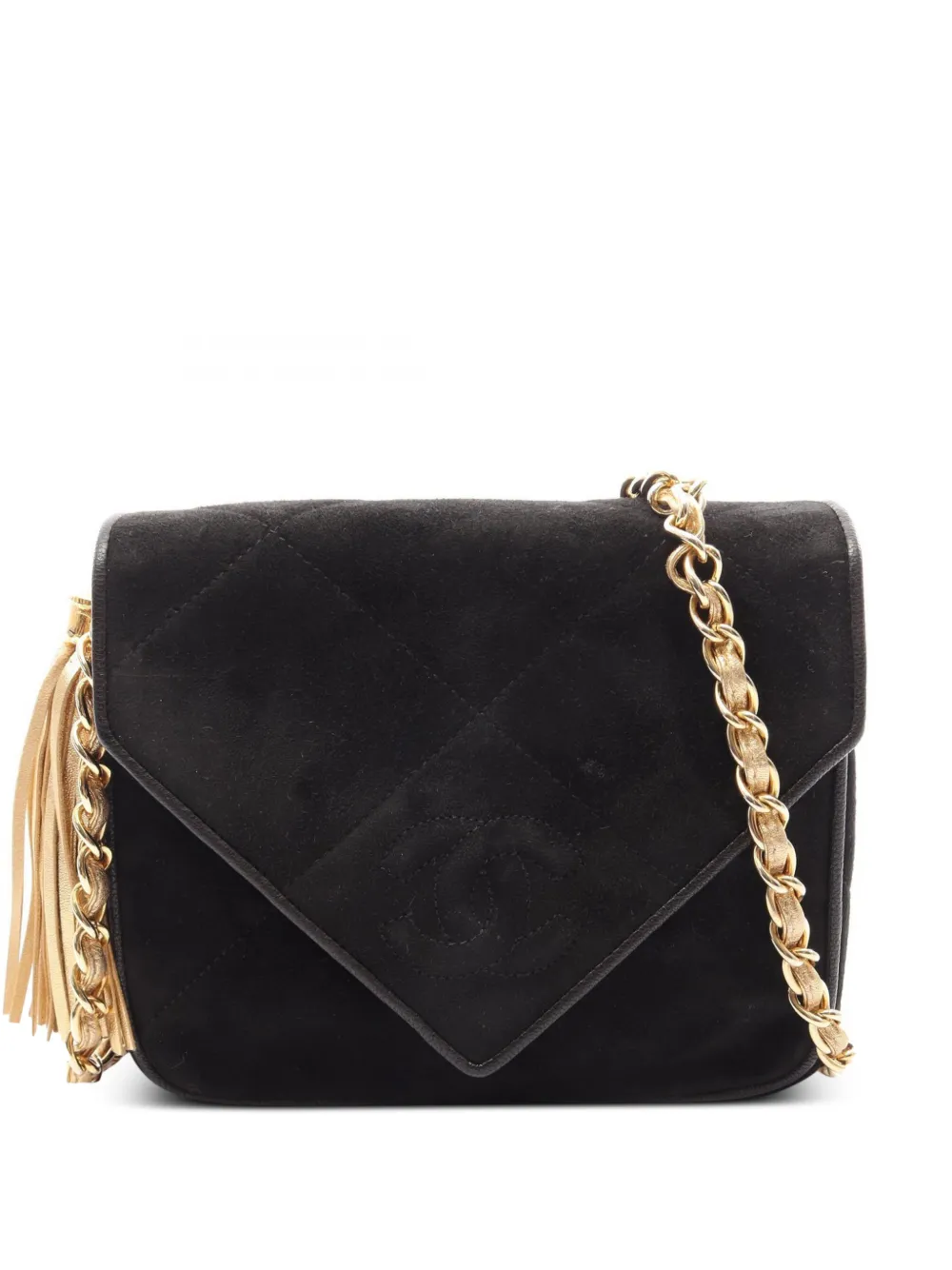 CHANEL Pre-Owned 1989-1991 Coco Mark diamond-stitch shoulder bag - Nero