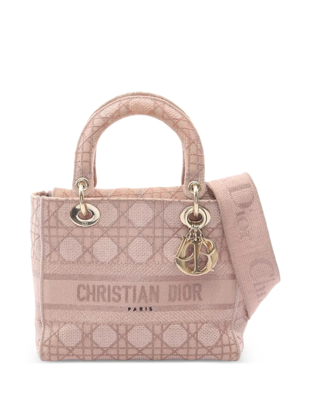 Christian Dior Pre-Owned 2000s Lady D-Lite Cannage Tote Bag - Rosa