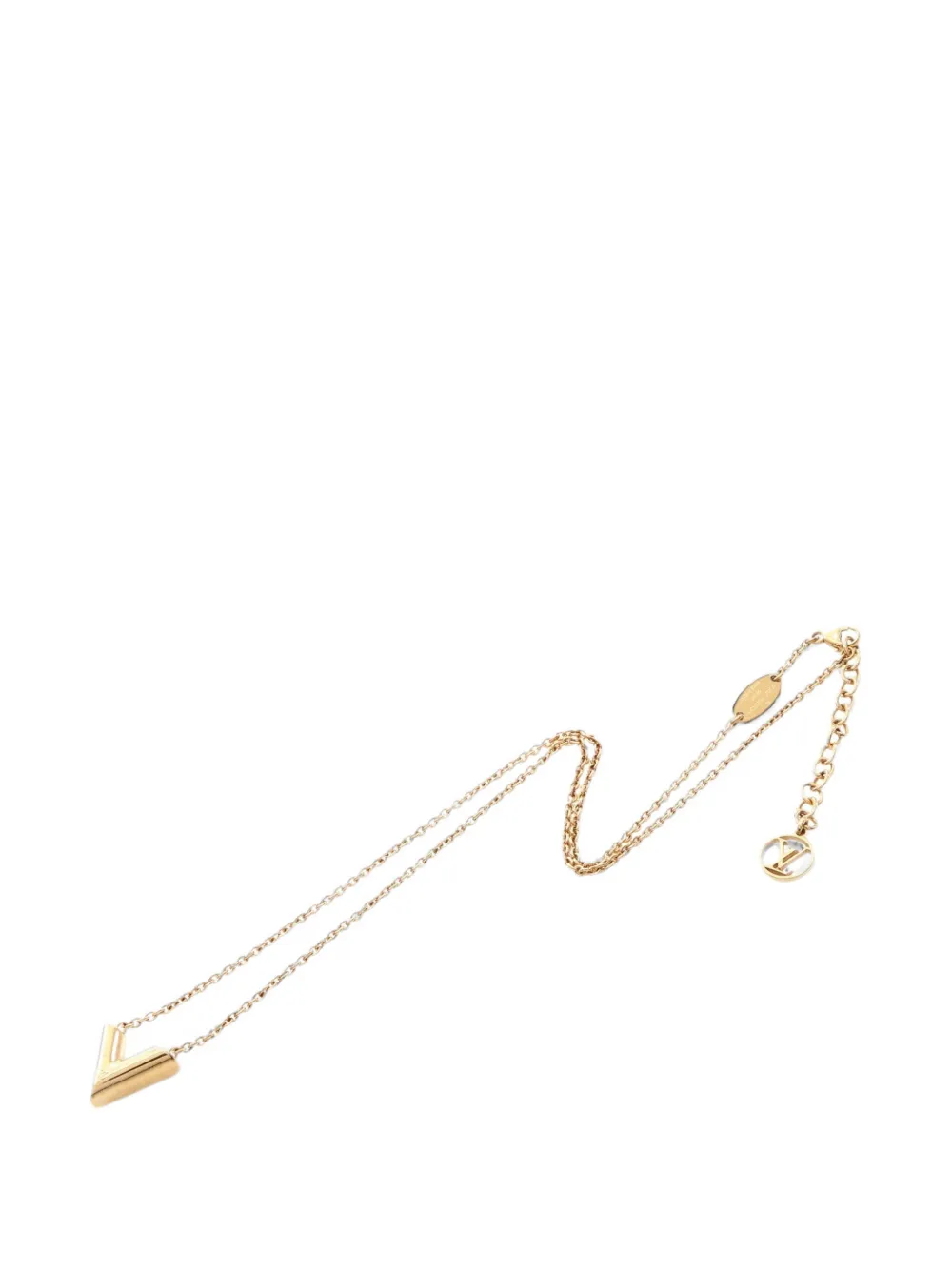 Louis Vuitton Pre-Owned 2019 Essential V necklace - Oro
