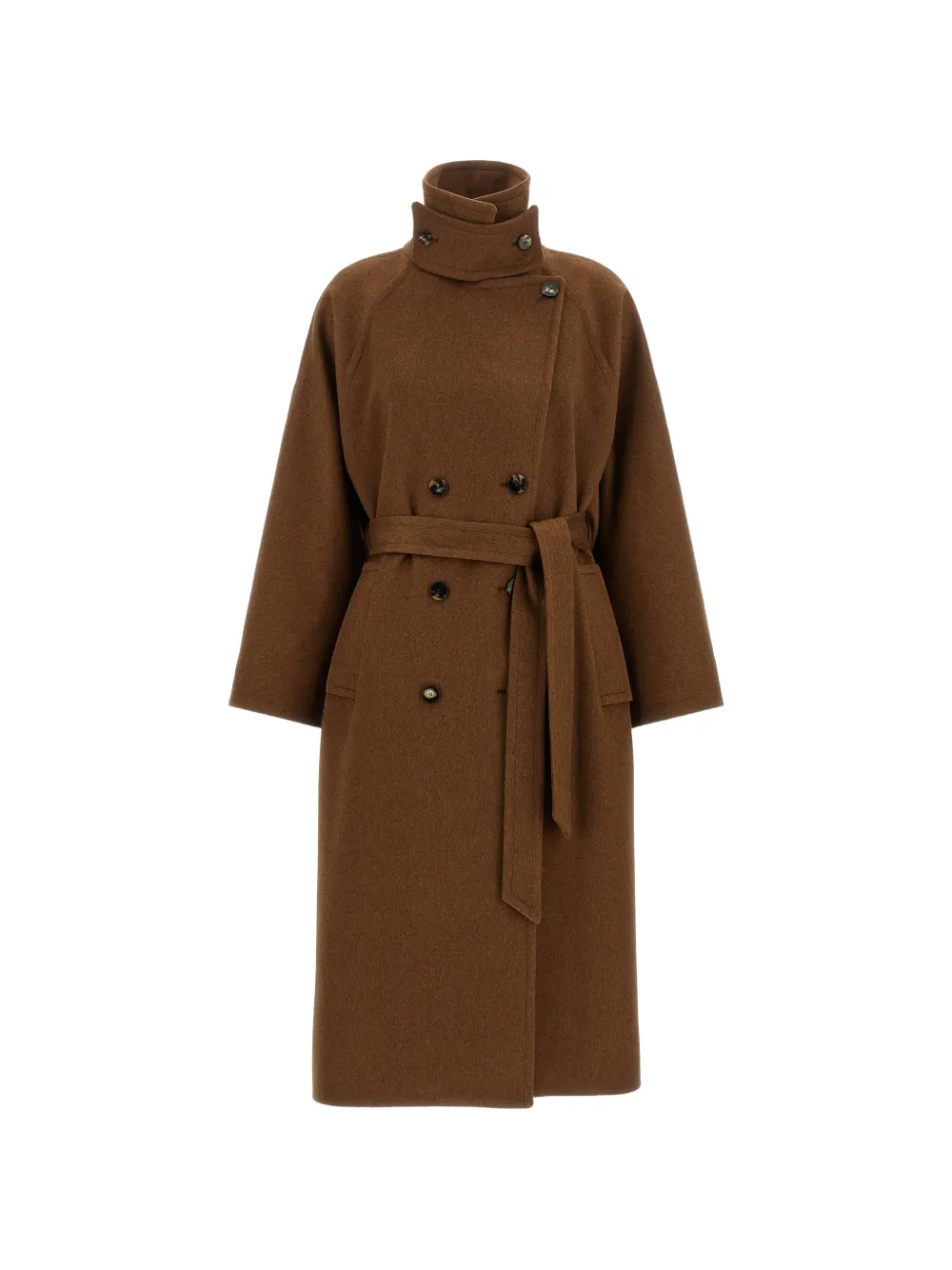 Alberto Biani belted double-breasted coat