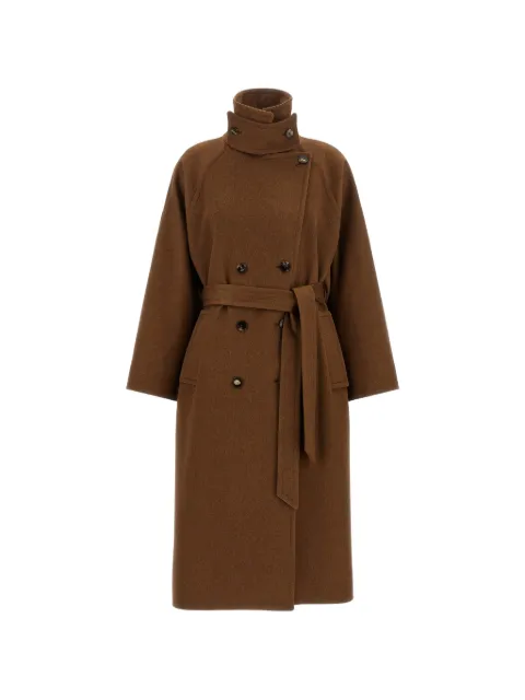Alberto Biani belted double-breasted coat