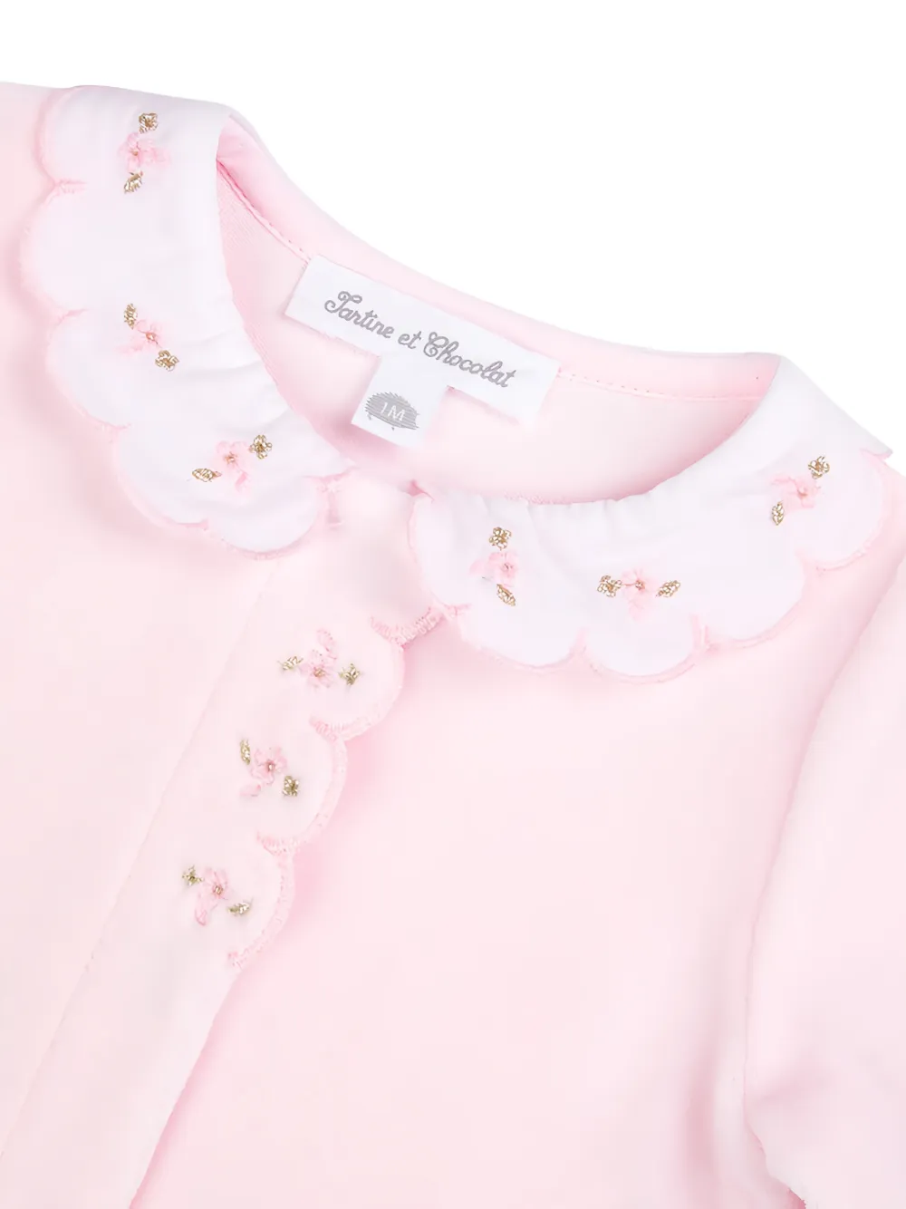 Tartine Et Chocolat Pyjama met gewelfde afwerking en borduurwerk Roze