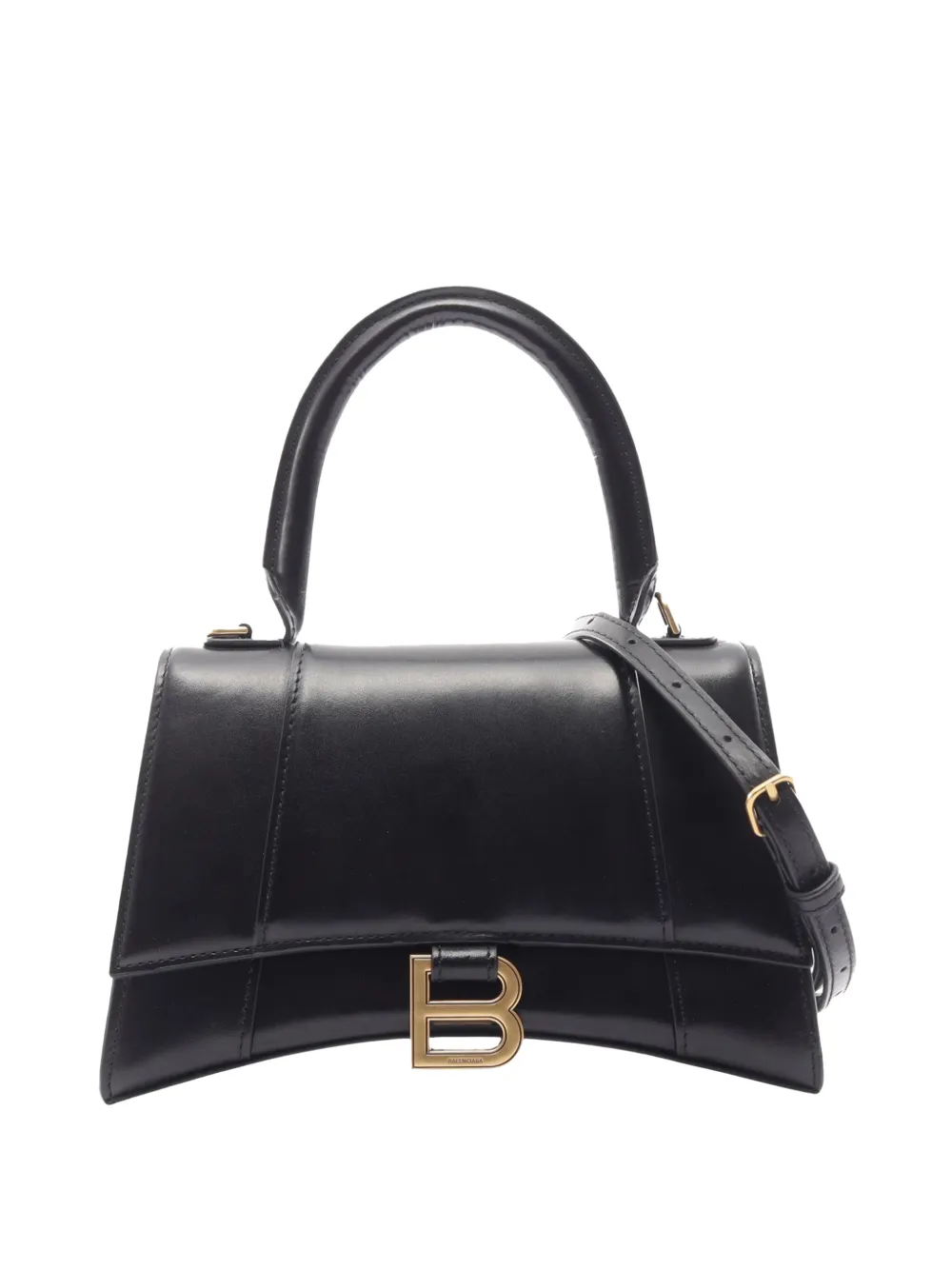 Balenciaga Pre-Owned 2020-2026 Small Leather Hourglass Top Handle Bag satchel - Nero